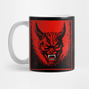 Lino Cut Devil Mug